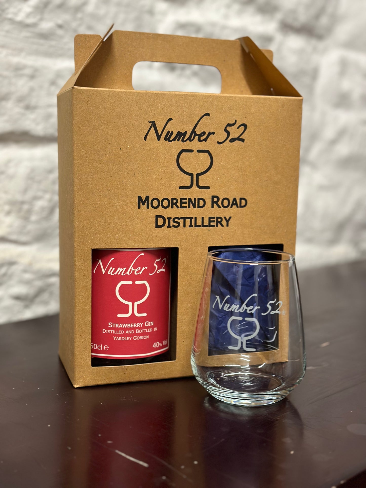 Bottle & Glass Gift Set - Strawberry Gin