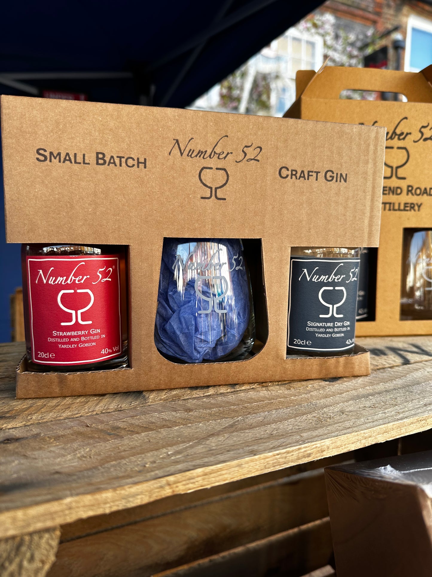 Two small bottle and glass box set